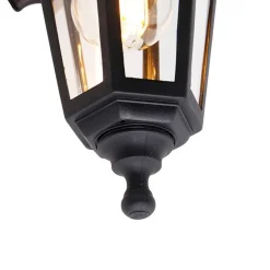 Romantische Außenwandleuchte schwarz IP44 - New Haven