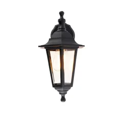 Romantische Außenwandleuchte schwarz IP44 - New Haven
