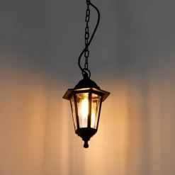 Romantische Hängeleuchte schwarz IP44 - New Haven