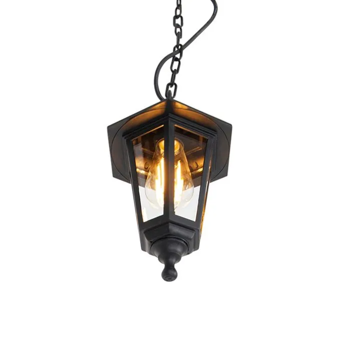 Romantische Hängeleuchte schwarz IP44 - New Haven