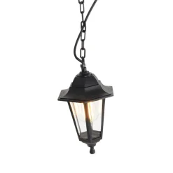 Romantische Hängeleuchte schwarz IP44 - New Haven