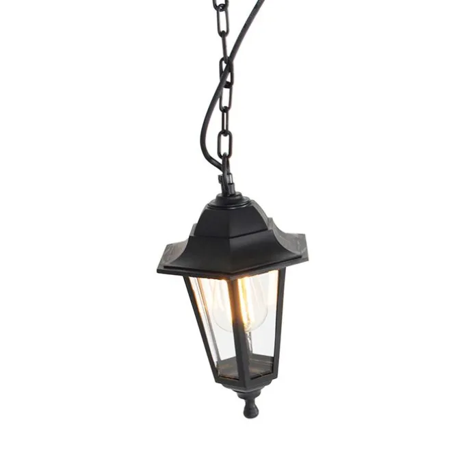 Romantische Hängeleuchte schwarz IP44 - New Haven