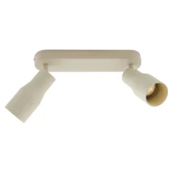 Runde Deckenleuchte Beige GU10 50mm 2-flammig - Stanley