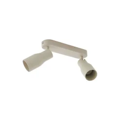 Runde Deckenleuchte Beige GU10 50mm 2-flammig - Stanley