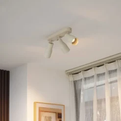 Runde Deckenleuchte Beige GU10 50mm 3-flammig - Stanley