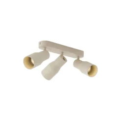 Runde Deckenleuchte Beige GU10 50mm 3-flammig - Stanley