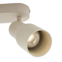 Runde Deckenleuchte Beige GU10 50mm 3-flammig - Stanley