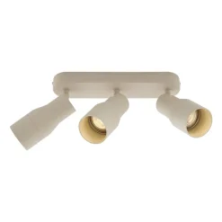 Runde Deckenleuchte Beige GU10 50mm 3-flammig - Stanley