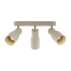 Runde Deckenleuchte Beige GU10 50mm 3-flammig - Stanley