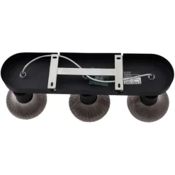 Runde Deckenleuchte schwarz mit Rauchglas 3-flammig - Teddy