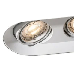 Runde Einbauleuchte weiß GU10 50mm 2-flammig - Hubs