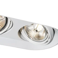 Runde Einbauleuchte weiß GU10 70mm 2-flammig - Hubs