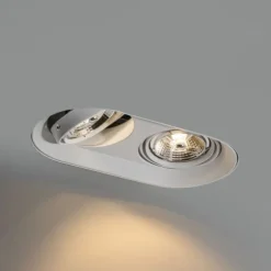 Runde Einbauleuchte weiß GU10 70mm 2-flammig - Hubs