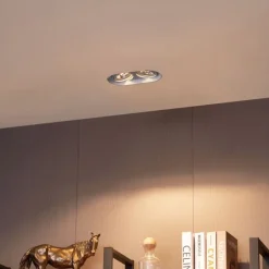 Runde Einbauleuchte weiß GU10 70mm 2-flammig - Hubs