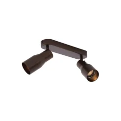 Runder Deckenstrahler Dunkelbronze GU10 50mm 2-flammig - Stanley