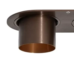 Runder Einbau-Strahler Dunkelbronze GU10 50mm 2-flammig - Installa