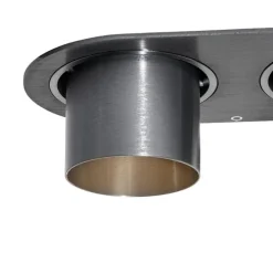 Runder Einbau-Strahler Gunmetal GU10 50mm 2-flammig - Installa