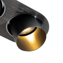 Runder Einbau-Strahler Gunmetal GU10 70mm schwenkbar 2-flammig - Installa