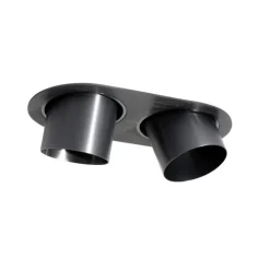 Runder Einbau-Strahler Gunmetal GU10 70mm schwenkbar 2-flammig - Installa