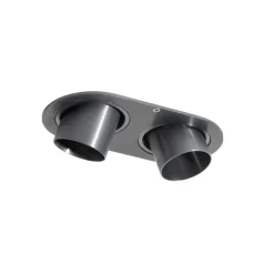 Runder Einbau-Strahler Gunmetal GU10 35mm schwenkbar 2-flammig - Installa