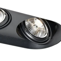 Runder Einbau-Strahler schwarz GU10 70mm 2-flammig - Hubs