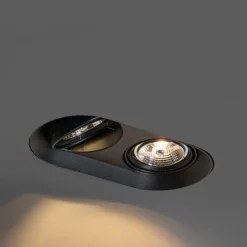 Runder Einbau-Strahler schwarz GU10 70mm 2-flammig - Hubs