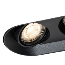 Runder Einbau-Strahler schwarz GU10 50mm 2-flammig - Hubs