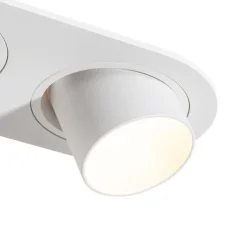 Runder Einbau-Strahler weiß GU10 35mm schwenkbar 2-flammig - Installa