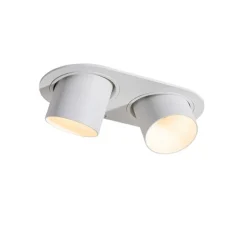 Runder Einbau-Strahler weiß GU10 50mm 2-flammig - Installa