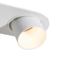 Runder Einbau-Strahler weiß GU10 50mm 2-flammig - Installa