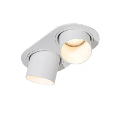 Runder Einbau-Strahler weiß GU10 50mm 2-flammig - Installa