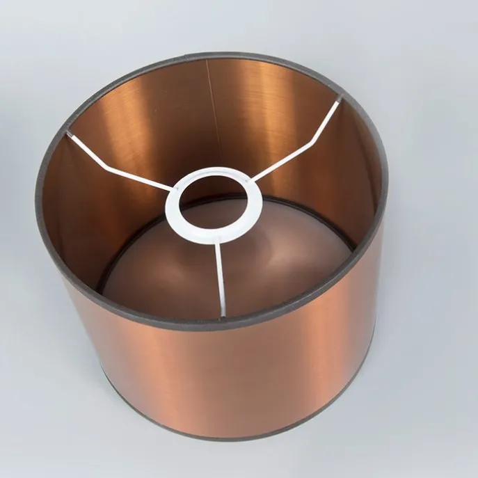 Runder Lampenschirm aus Kunststoff in Kupferoptik 20/20/15