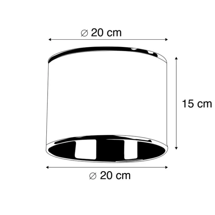 Runder Lampenschirm aus Kunststoff in Kupferoptik 20/20/15