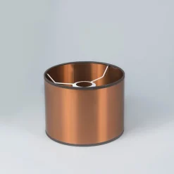 Runder Lampenschirm aus Kunststoff in Kupferoptik 20/20/15