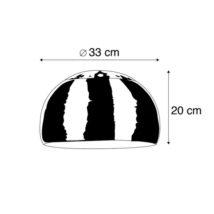 Runder Lampenschirm aus Stahl für Bogenlampe XXL