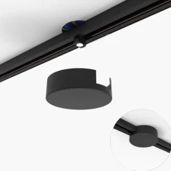 Rundes Stromschienensystem Deckenplatte schwarz 1-phasig - Iconic