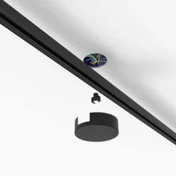 Rundes Stromschienensystem Deckenplatte schwarz 1-phasig - Iconic