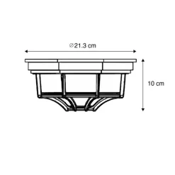 Rural Deckenleuchte dunkelgrau IP44 - Bri S