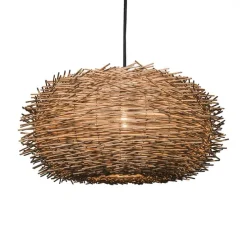 Rural Hängelampe braun Rattan - Hatch 45