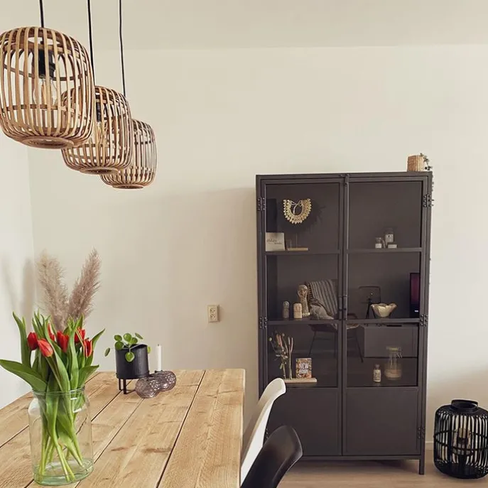 Rural Hängelampe Rattan 3-Licht - Manila