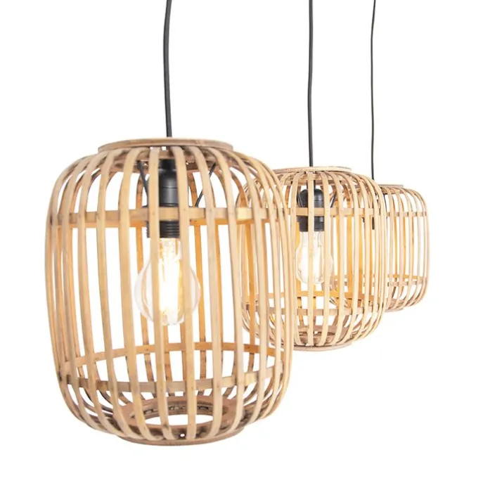 Rural Hängelampe Rattan 3-Licht - Manila