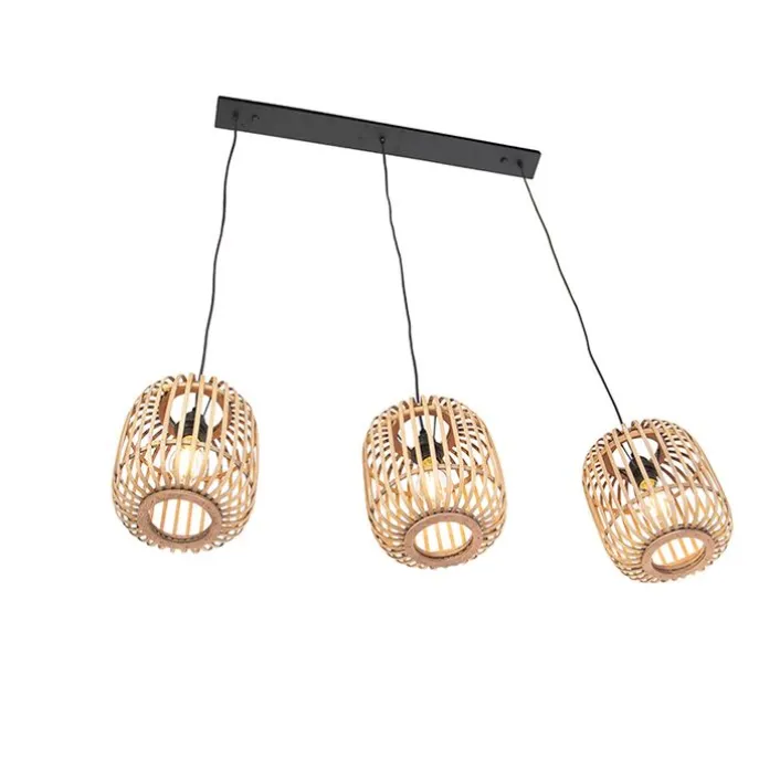 Rural Hängelampe Rattan 3-Licht - Manila