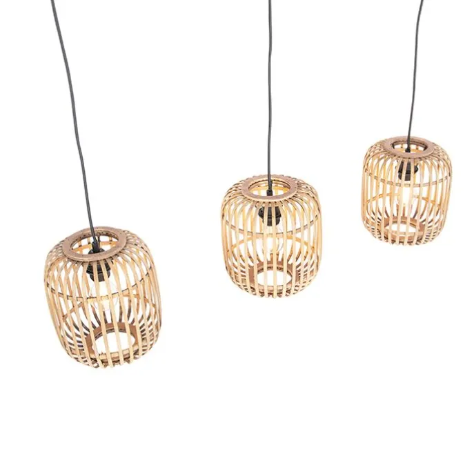 Rural Hängelampe Rattan 3-Licht - Manila