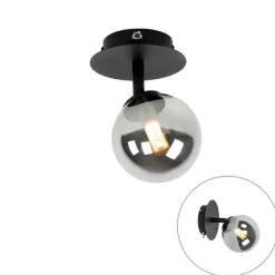 Rural spot schwarz verstellbar mit Rauchglas - Athen