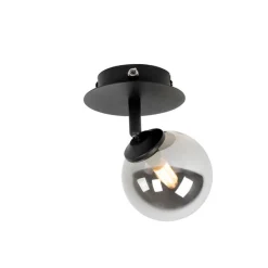 Rural spot schwarz verstellbar mit Rauchglas - Athen