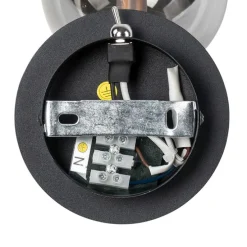 Rural spot schwarz verstellbar mit Rauchglas - Athen