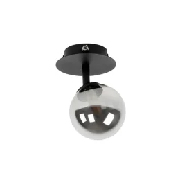 Rural spot schwarz verstellbar mit Rauchglas - Athen