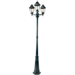 Rustikale Außenlaterne dunkelgrün 3-Licht IP44 - New Orleans