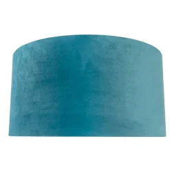 Samt Lampenschirm blau 50/50/25 mit goldener Innenseite