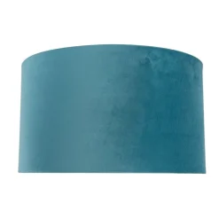 Samt Lampenschirm blau 35/35/20 mit goldener Innenseite